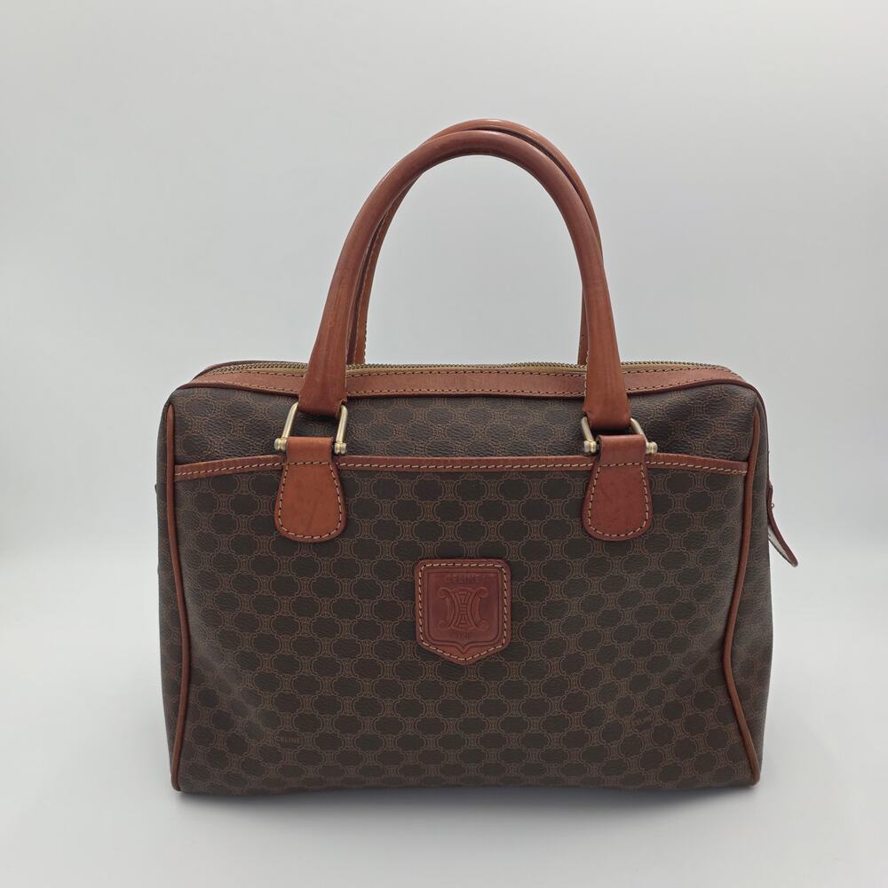 Céline Paris Vintage Macadam Triomphe Boston Bag